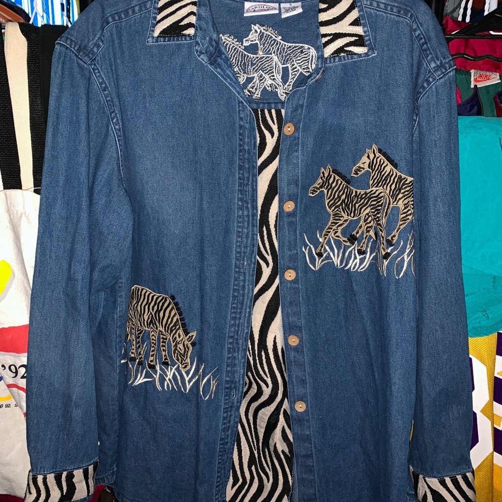 Vintage Carolina Blues Denim Button Up